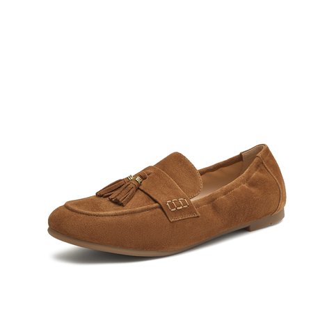 天美意2025秋新款商场同款休闲百搭纯色复古女乐福鞋BL901CA5