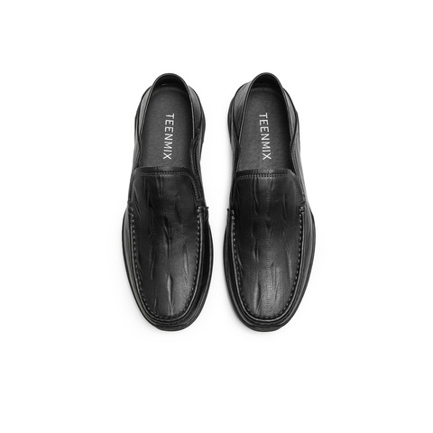 天美意2025秋新款商场同款通勤舒适一脚蹬男休闲皮鞋3WK01CM5