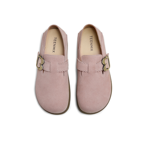 天美意2025秋新款休闲百搭纯色复古外穿半拖女勃肯鞋KK050CA5