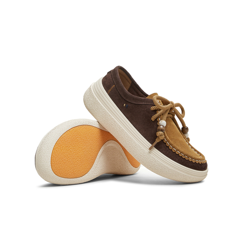 天美意2025秋新款休闲百搭厚底系带纯色百搭女袋鼠鞋KK055CM5