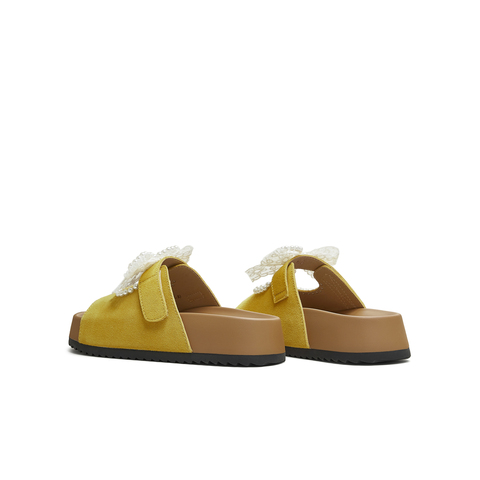 天美意2025夏新款蝴蝶结厚底百搭出游外穿沙滩女一字拖KT098BT5