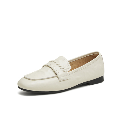 天美意2025秋新款商场同款纯色百搭优雅法式女乐福鞋BL861CA5