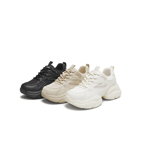 天美意2025秋新款厚底休闲系带百搭纯色潮流增高老爹鞋KD120CM5