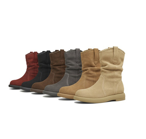 天美意2025冬新款商场同款休闲百搭靴子复古女时装靴BL751DZ5