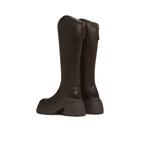 天美意2025冬新款商场同款高直筒显瘦百搭厚底女骑士靴BL641DG5