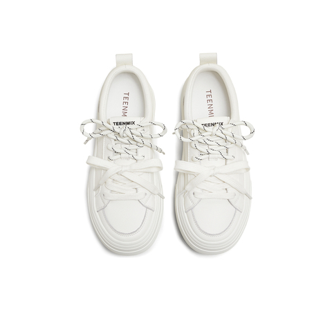 天美意2025秋新款厚底双鞋带时尚休闲鞋女板鞋KB095CM5