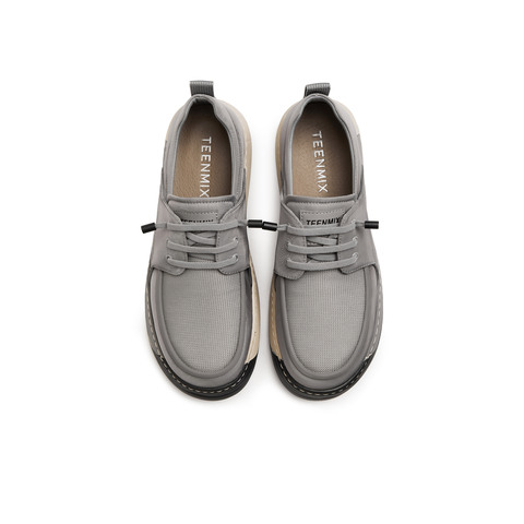 天美意2025夏新款商场同款简约舒适透气一脚蹬男布鞋3VH01BM5