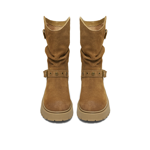 天美意2025冬新款商场同款玩具总动员联名百搭女西部靴CQ965DS5