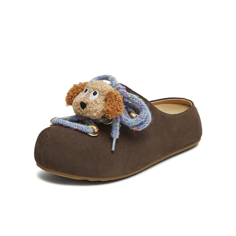 天美意2025秋新款厚底可爱卡通百搭勃肯鞋女包头拖鞋KK054CH5