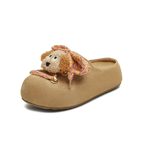 天美意2025秋新款厚底可爱卡通百搭勃肯鞋女包头拖鞋KK054CH5