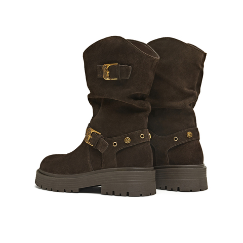 天美意2025冬新款商场同款玩具总动员联名百搭女西部靴CQ965DS5