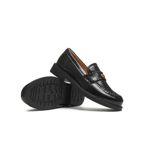 天美意2025秋新款亮面皮鞋单鞋学院风jk制服女乐福鞋CXC54CA5