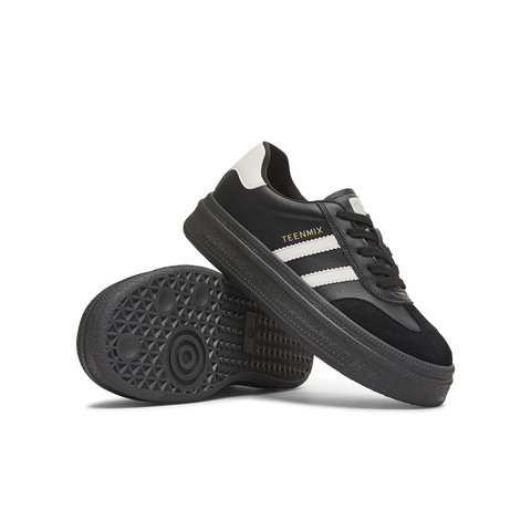 天美意2025秋新款拼色厚底运动百搭系带休闲女德训鞋BJ541CM5