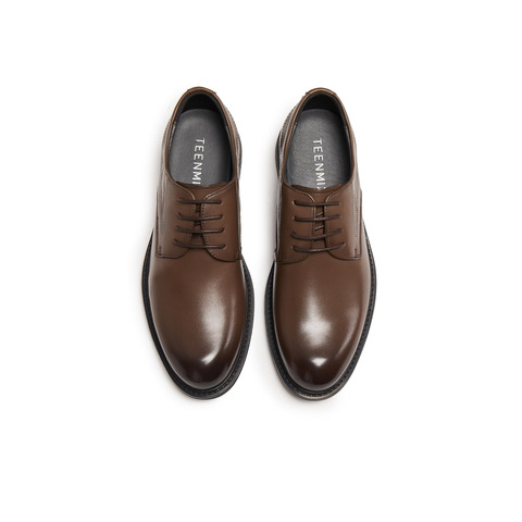 天美意2025冬新款商场同款商务纯色上班通勤男正装皮鞋2UU10DM5