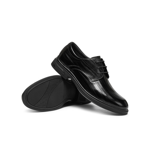 天美意2025秋新款商场同款商务纯色上班通勤男休闲皮鞋WKA01CM5