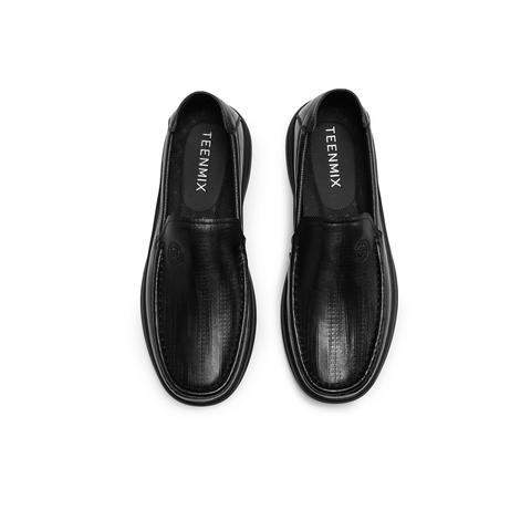 天美意2025秋新款商场同款一脚蹬通勤上班男休闲皮鞋3WT01CM5