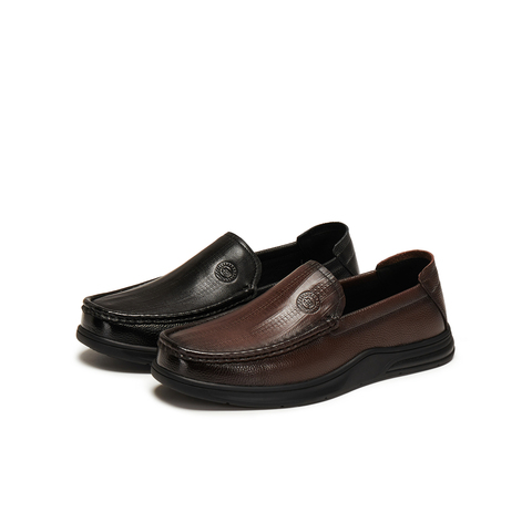 天美意2025秋新款商场同款一脚蹬通勤上班男休闲皮鞋3WT01CM5