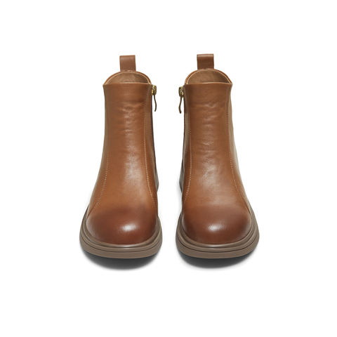 天美意2025冬新款商场同款厚底复古百搭短靴女时装靴BL661DD5