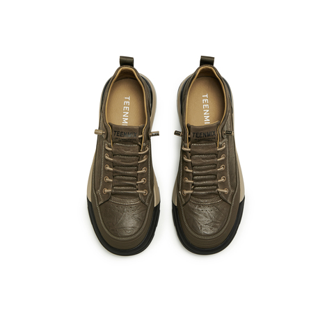 天美意2025秋新款商场同款英伦百搭一脚蹬休闲男工装鞋3WV01CM5