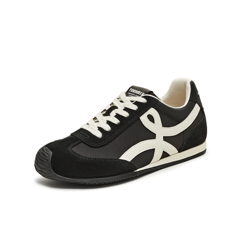 天美意2025秋新款休闲百搭复古平底潮流德训鞋女阿甘鞋KG096CM5