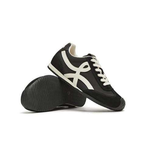 天美意2025秋新款休闲百搭复古平底潮流德训鞋女阿甘鞋KG096CM5