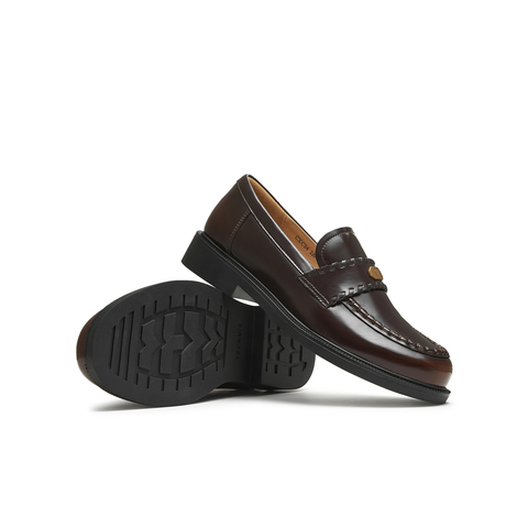 天美意2025秋新款亮面皮鞋单鞋学院风jk制服女乐福鞋CXC54CA5