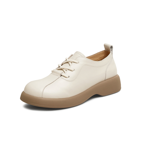 天美意2025秋新款系带百搭英伦风复古女潮流休闲满帮鞋KY015CM5