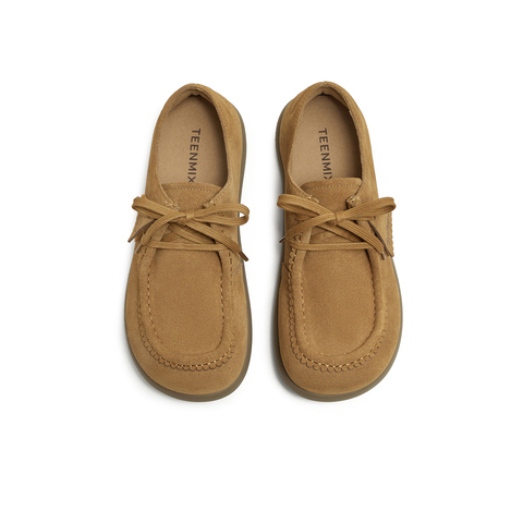 天美意2025秋新款商场同款休闲纯色百搭舒适女袋鼠鞋CER23CM5