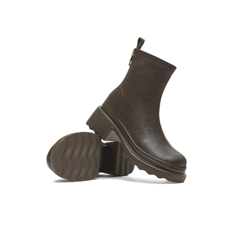 天美意2025冬新款商场同款厚底简约百搭时装靴短靴女靴BL691DD5