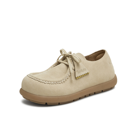 天美意2025秋新款商场同款休闲纯色百搭舒适女袋鼠鞋CER23CM5