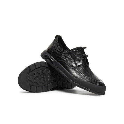 天美意2025秋新款商场同款系带简约百搭男休闲皮鞋FEQ18CM5