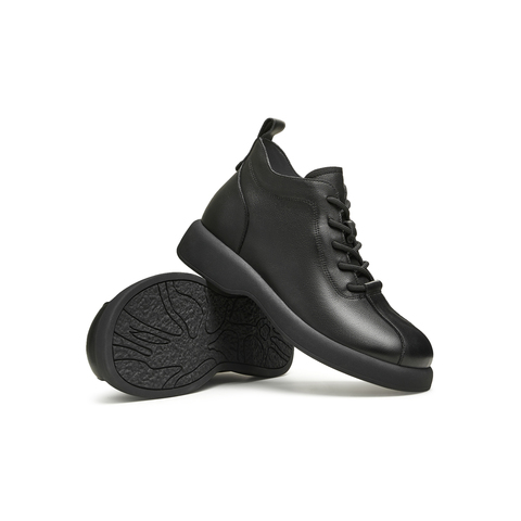 天美意2025冬新款商场同款厚底英伦简约短靴女马丁靴BJ821DD5