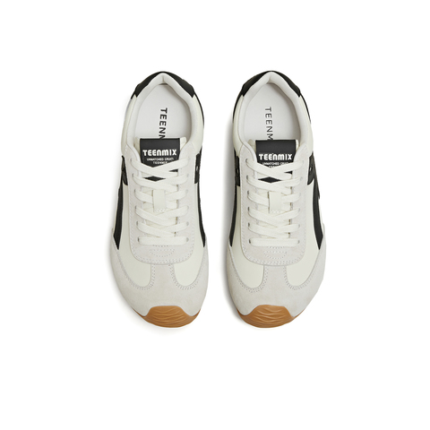 天美意2025冬新款休闲复古百搭内增高德训鞋女阿甘鞋KG096DM5