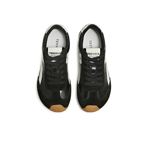 天美意2025冬新款休闲复古百搭内增高德训鞋女阿甘鞋KG096DM5