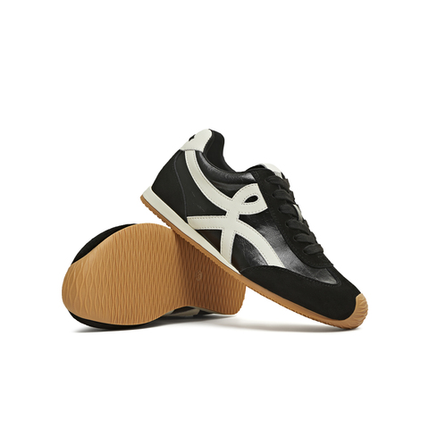 天美意2025冬新款休闲复古百搭内增高德训鞋女阿甘鞋KG096DM5