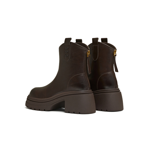 天美意2025冬新款商场同款粗跟复古百搭短靴女时装靴BM091DZ5