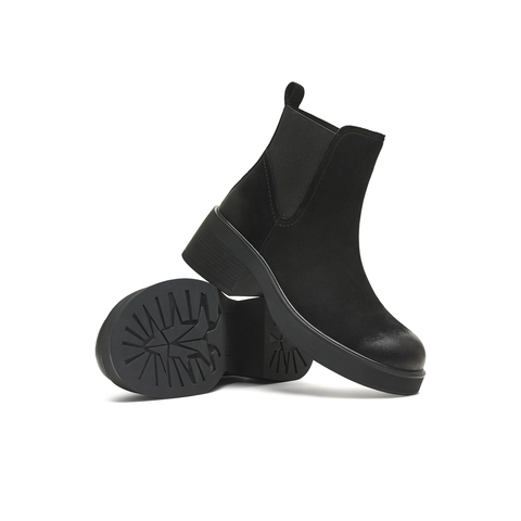 天美意2025冬新款商场同款粗跟休闲经典百搭女切尔西靴BL721DD5