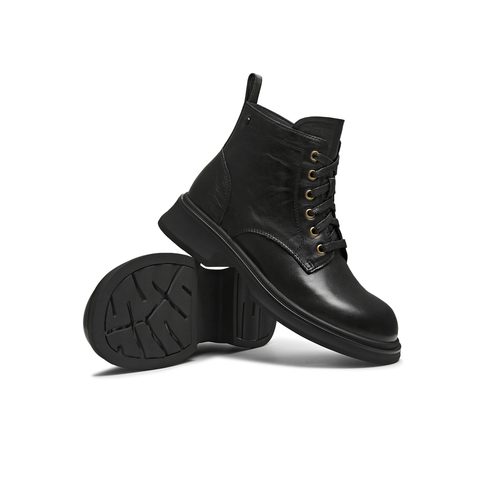 天美意2025冬新款商场同款厚底复古英伦风短靴女马丁靴BM051DD5