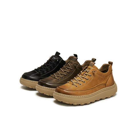 天美意2025冬新款商场同款休闲运动复古户外男工装鞋WCG01DD5