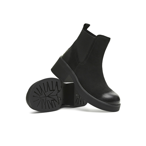 天美意2025冬新款商场同款粗跟休闲经典百搭女切尔西靴BL721DD5