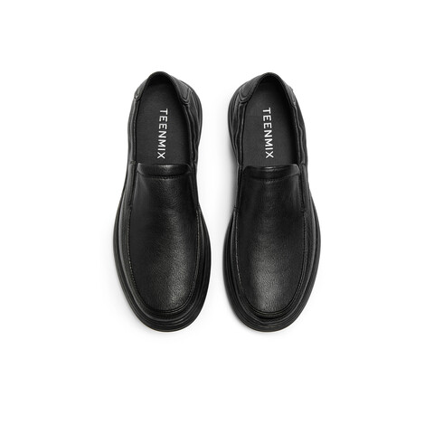 天美意2025秋新款商场同款复古一脚蹬通勤男休闲皮鞋3WM01CM5