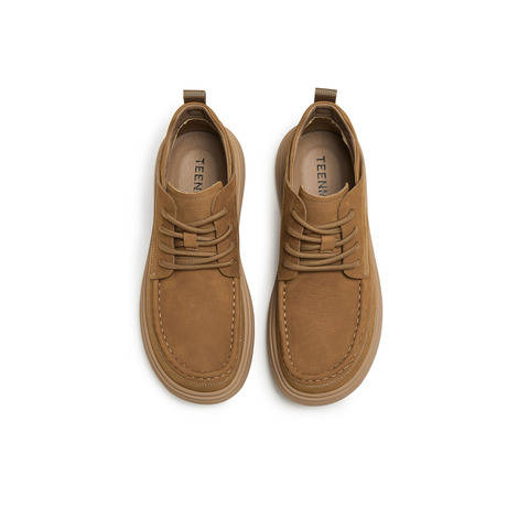 天美意2025冬新款商场同款厚底英伦皮鞋百搭男工装鞋3XF01DD5