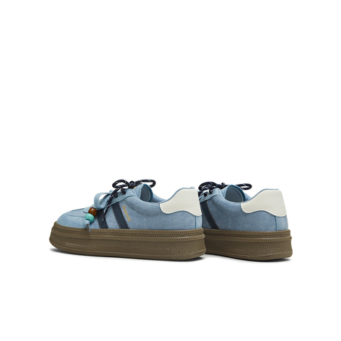 天美意2025冬新款厚底拼色复古百搭阿甘德训鞋女休闲鞋BJ541DM5