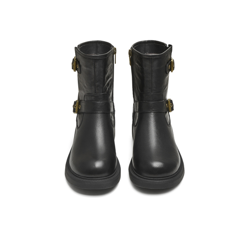 天美意2025冬新款休闲一脚蹬显瘦百搭英伦女时装靴KQZ14DZ5