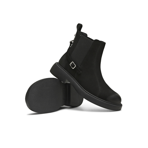 天美意2025冬新款商场同款厚底简约休闲短靴女切尔西靴BL761DD5
