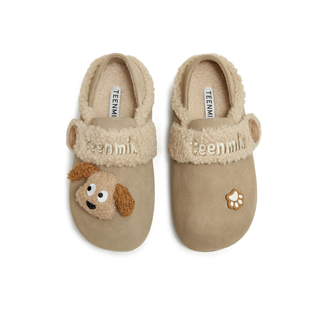 天美意2025冬新款商场同款舒适保暖毛绒单鞋女勃肯鞋BM141DM5