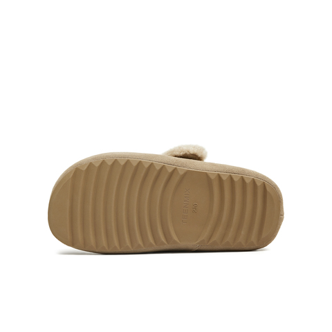 天美意2025冬新款商场同款舒适保暖毛绒单鞋女勃肯鞋BM141DM5