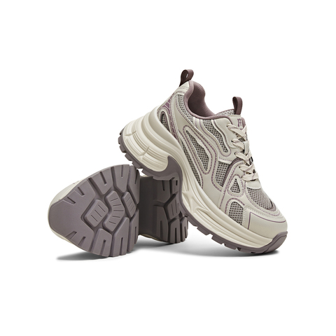 天美意2025冬新款商场同款厚底系带运动户外女老爹鞋BM191DM5