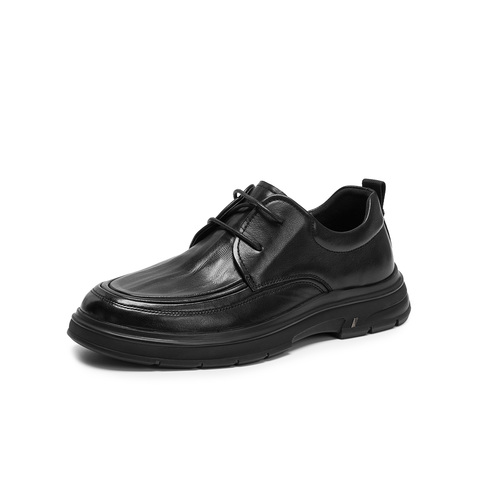 天美意2025冬新款商场同款休闲复古百搭厚底男休闲皮鞋WCC01DM5