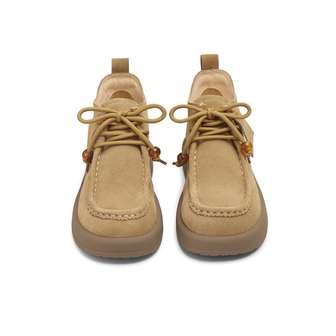 天美意2025冬新款商场同款袋鼠鞋高帮短靴复古女时装靴BL781DD5